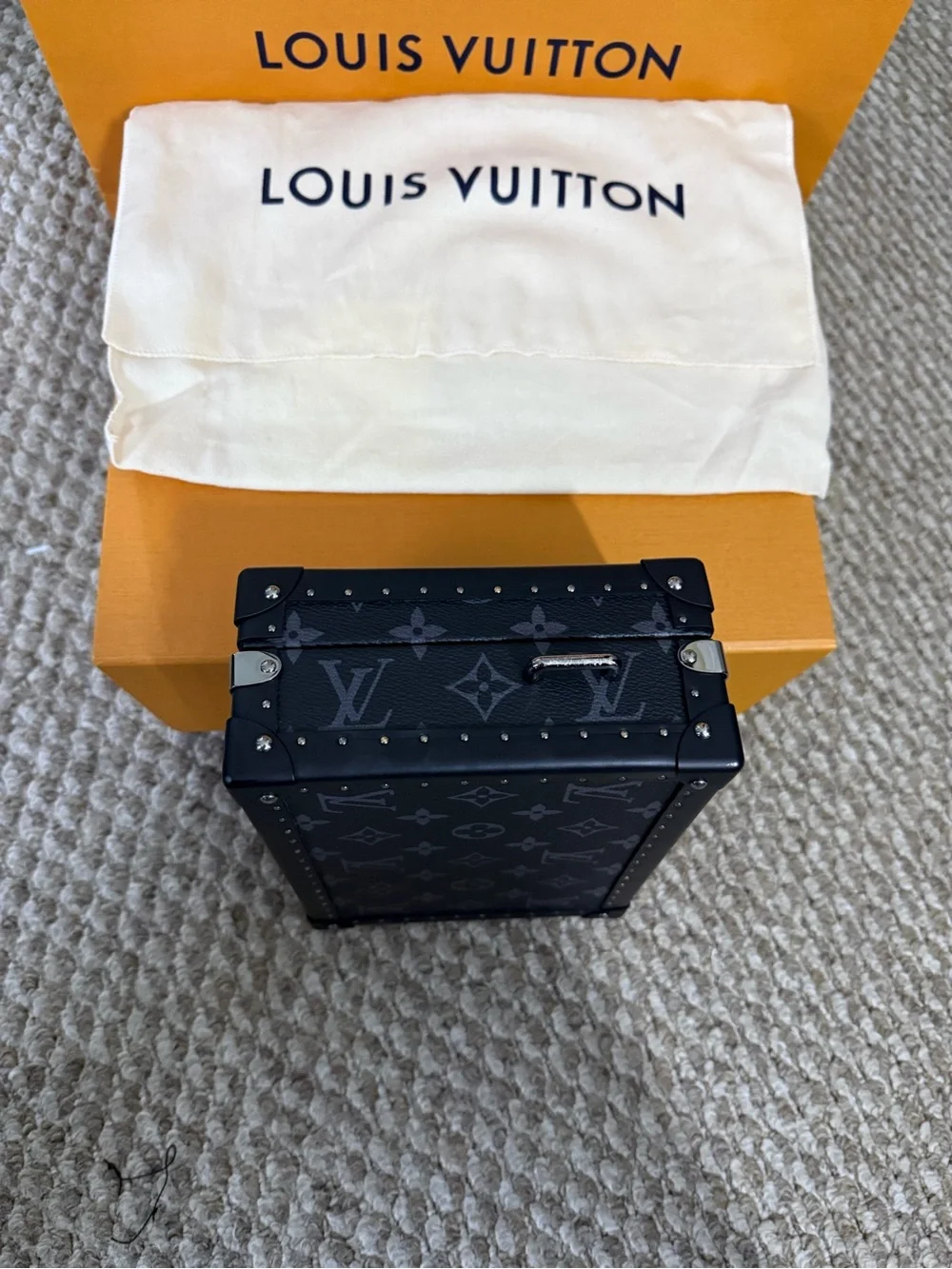 New Louis Vuitton Monogram Eclipse Clutch Box